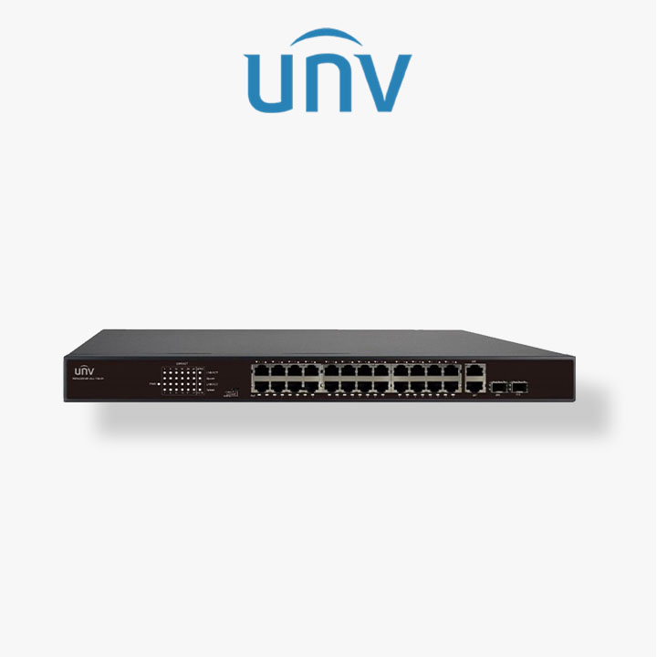 Switch Uniview 26 Ports Gigabit (24 Ports PoE +2 Ports Combo)