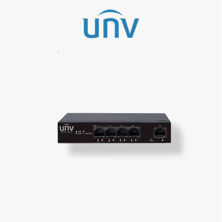 Switch Uniview 5 Ports (4 Ports POE Gigabit +1 Ports Gigabit)