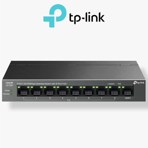[litewave ls109p] Switch Tp-Link 9 Port PoE+10/100Mbps UnM