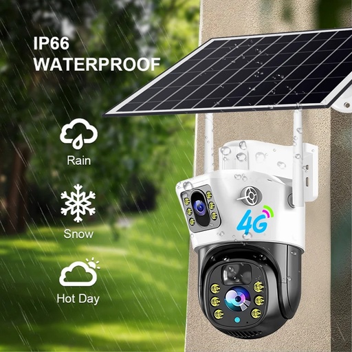 [wifi 4g camera solar] Camera Solair 4G double lens