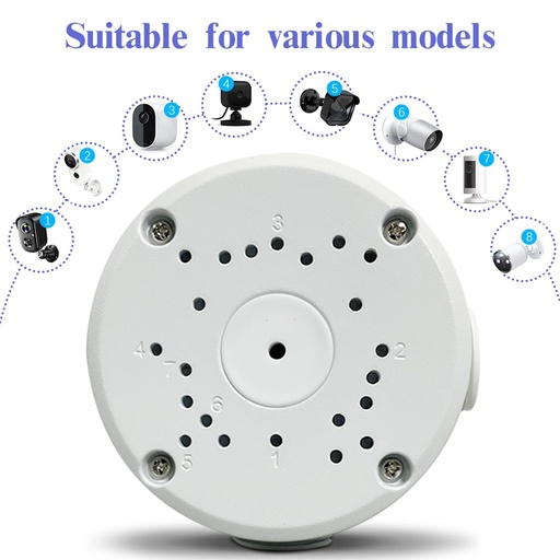 [ST-O10] Support Camera Sur Boite Etanche Circulaire Métal 