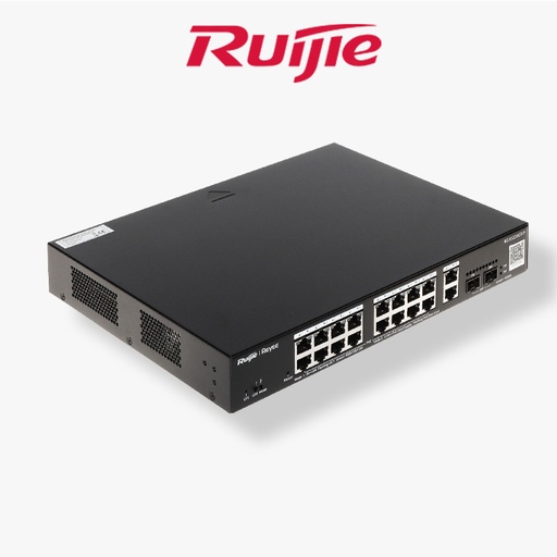 [RG-ES220GS-P] Switch Ruijie 18 port Gigabit POE Avec2 Port SFP 