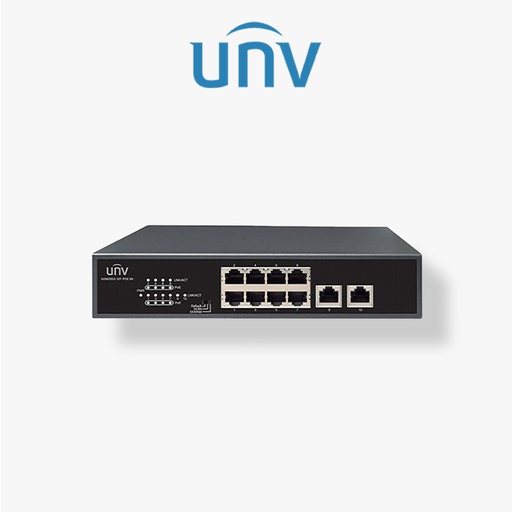 [UV-NSW2010-10T-POE-IN unv] Switch Uniview POE 10 Ports (8Port POE 10/100Mbps+2Ports 10/100Mbps Uplink) 